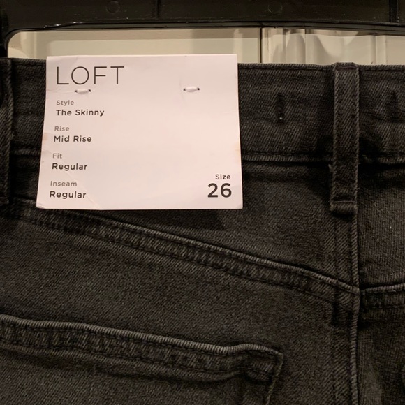 LOFT Jeans in Washed Black Wash Size 26 - Picture 6 of 12